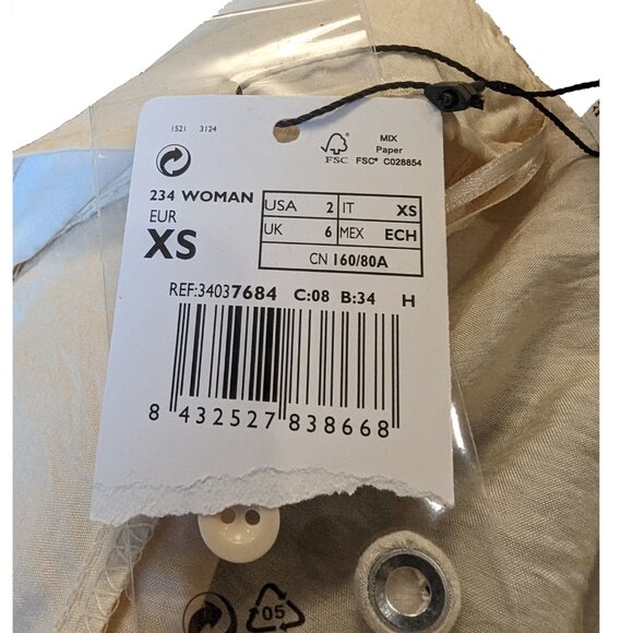 NEW Mango Oversized Ivory Blouse Top - Picture 13 of 14